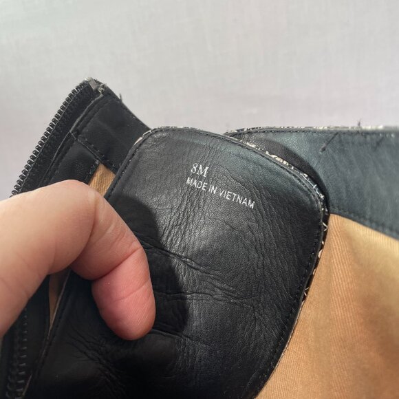 Paolo Trinity Boots Snakeskin Print Moto Combat Lace Up Zipper Size 8 - Picture 11 of 11